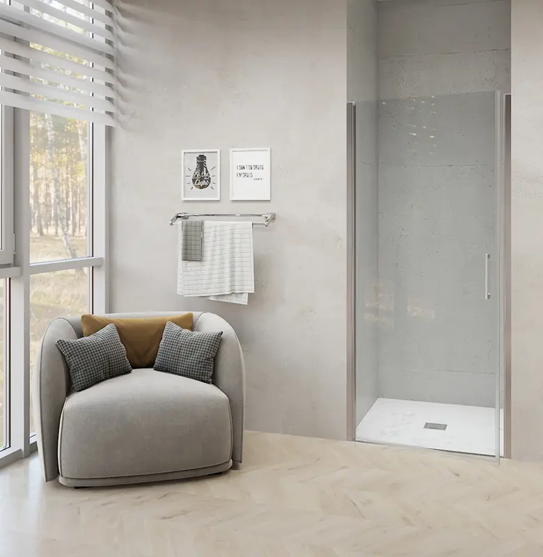 Mampara una hoja abatible | ducha y mampara una hoja